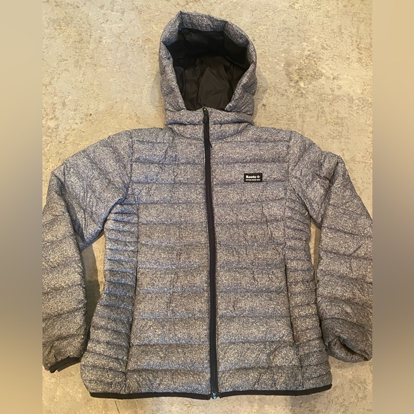 ROOTS Down Puffer jacket size Small salt and pepper - Picture 4 of 7